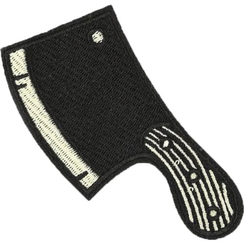 Chef Chopper Butcher Knife Work Tools Kitchen Cleaver Knife Stylish Iron on Embroidered Patch for Clothes