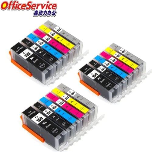 Compatible ink Cartridge PGI-150 CLI-151 PGI150 CLI150 For Canon PIXMA MG6310 MG7110 MG5410 MG5510 MG7510 Ip8710 printer