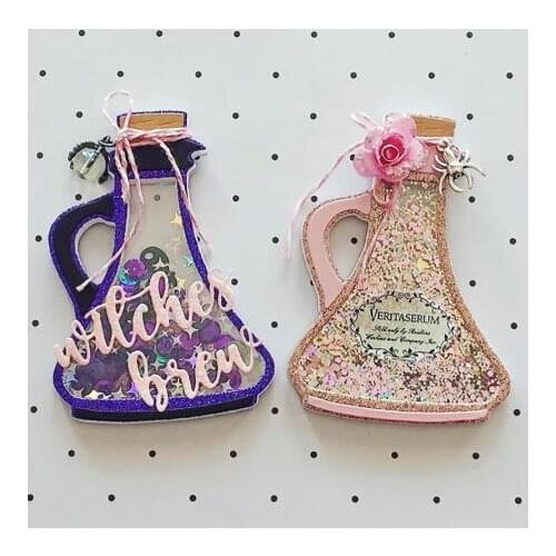 ZFPARTY Halloween Witches Brew Metal Cutting Dies Stencils for DIY Scrapbooking Decorative Embossing DIY Paper Cards