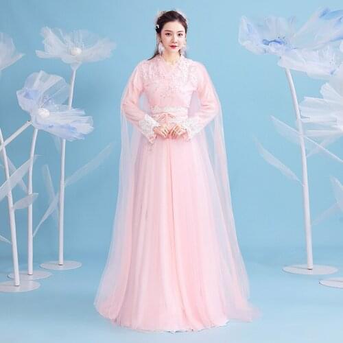 Women Chinese Style Hanfu Traditional Dance Costume Han Dynasty Princess Clothing Oriental Tang Dynasty Fairy Dresses SL4748