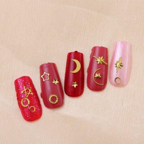 CKysee a boxed woman jewelry accessories alloy hollow starfish round rivet metal nail patch DIY epoxy mold jewelry