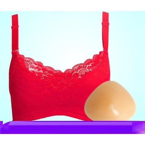 Women After Breast Cancer Surgery Special Bra Female Surgical Resection Silicone Fake Breast Without Steel Ring Underwear H4647