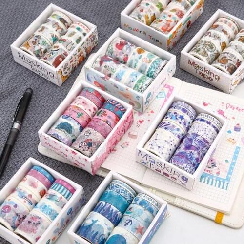 10 pcs/pack Love Songs Under Stars Decorative Washi Tape DIY Scrapbooking Masking Tape School Office Supply
