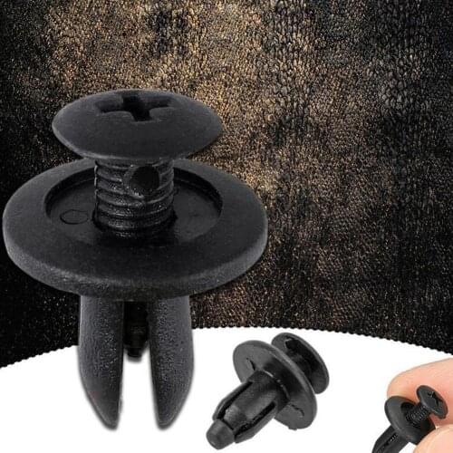 100pc Car Plastic Clips Rivet Set Push Auto Trunk Bumper Clips For Car Rivet Fastener Screw Bumper Kit Fastener Push Fender F1U0