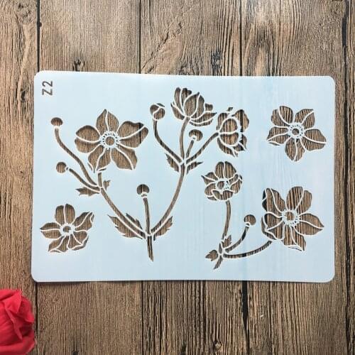 26*18cm letter Flowers Stencils DIY Craft Layering Stencils For Walls Painting Scrapbooking Stamping Stamp Album Decorative