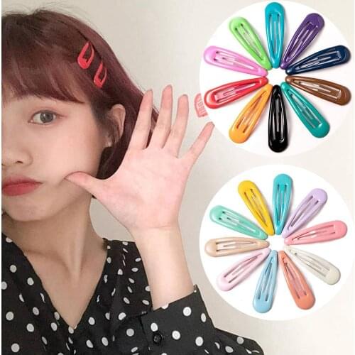 3-40Pcs 5cm Snap Hair Clips for Hair Clip Pins BB Hairpins Color Metal Barrettes for Baby Child Women Girls Styling Accessories