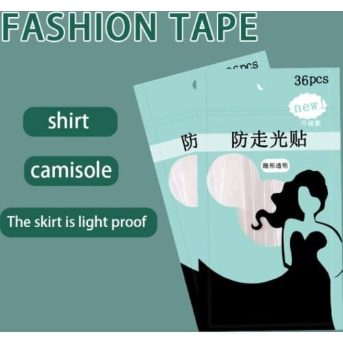 36pcs Invisible Anti-glare Sticker Transparent 2-sided Adhesive For Dress Neckline Shirt Lingerie Band For Dress Neckline Shirt