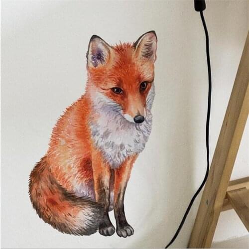 3d vivid fox Wall Sticker home wall decoration living room bedroom decor animals wallpaper art decals self-adhesive stickers