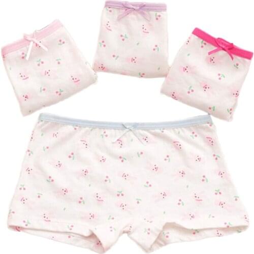 6pcs/lot Childrens cotton underwear female cartoon printed baby bunny girls underwear boxer briefs kids panties wholesale UD45