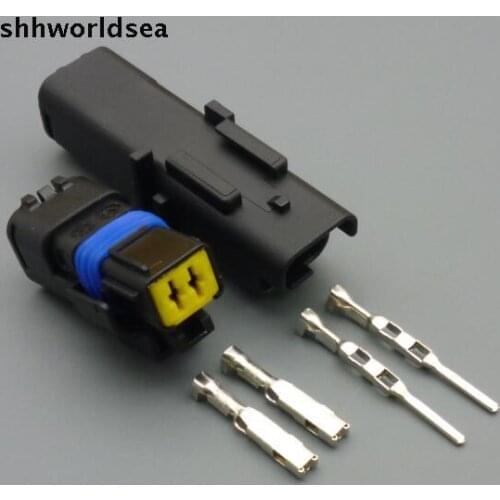 Shhworldsea 2sets 2 Pin auto FO Turn light Plug,FO lamp socket Car Sensor connector sealed for PEUGEOT for Citroen for ford etc