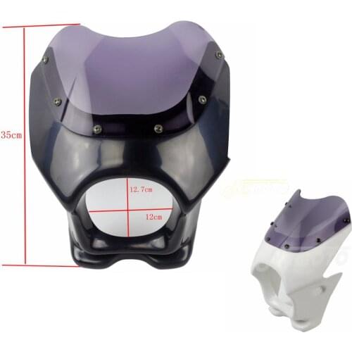 White Motorcycle Front Light Headlight Fairing For Honda Kawasaki Suzuki Yamaha RZ50 YB-1 YD50 TZR50 TZM50 YB50 TW200 TW225