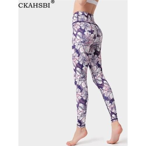CKAHSBI High Waist Leggings Push Up Leggins Sport Women Fitness Running Yoga Pants Elastic Trousers Gym Digital Printing Bottom