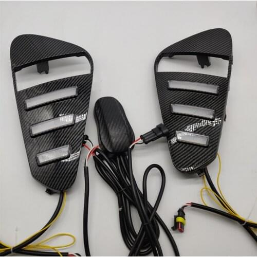 For Geely coolray(SX11) 2019-2020 DRL Daytime Running Lights 12V LED Daylight Fog lamp with mustang style flowing turns