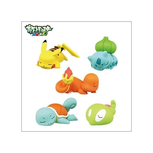 TAKARA TOMY Pokemon Action Figure Gacha XYZ Pokemon Sleep Pikachu Charmander Squirtle Bulbasaur Model Toy