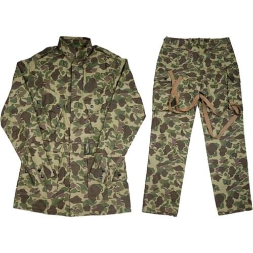 WWII OSS HBT Camouflage M-42 Paratrooper Airborne Jump Jacket Military Jacket Suit Pants Cycling Suit Boys Suits