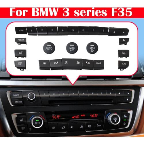 Air conditioner button Audio CD Digital Seat heating switch Knob cover For BMW 3 series F35 318