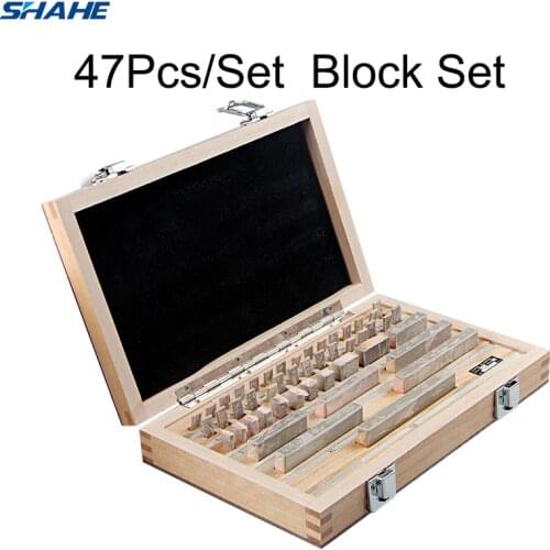 Shahe Block Gauge 47Pcs/Set 1 grade 0 grade Inspection Block Gauge Measurement Caliper Tool block