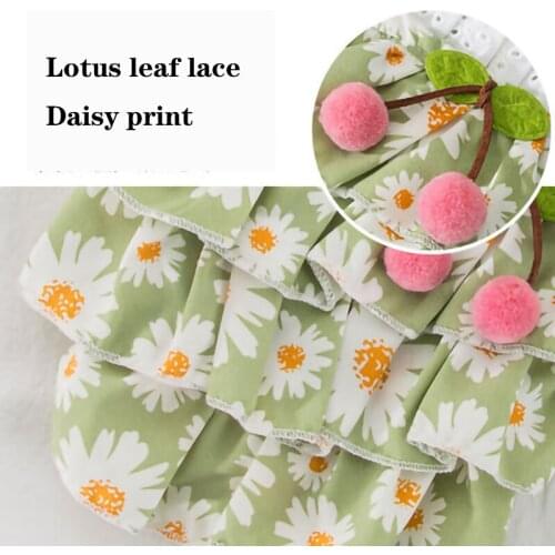 Summer cat coat new cat clothes lotus leaf lace daisy suspender skirt blue cat skirt spring and summer dog clothes