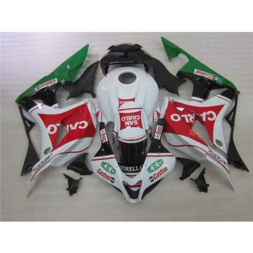 Injection molding 100% new fairing kit for Honda CBR600RR 07 08 red green white ABS fairings set CBR600 RR 2007 2008 DC1