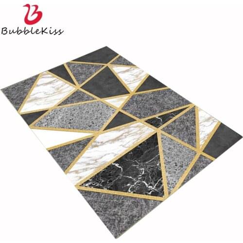 Bubble Kiss Rug For Bedroom Modern Black And White Gray Marble Gold Line Rug Carpet For Living Room Bedroom Decor Floor Rugs