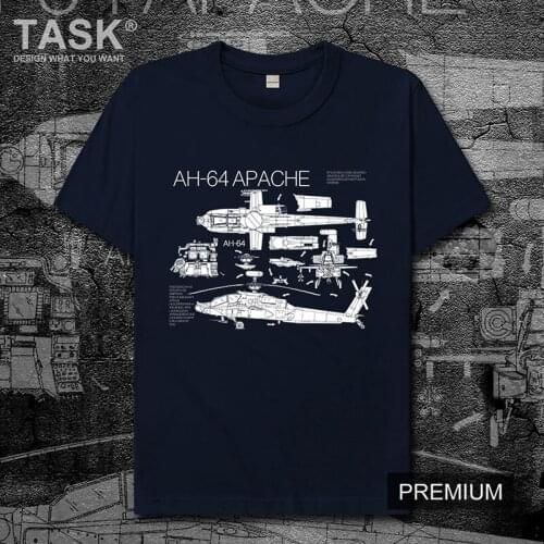 USA AH64 Apache gunship mens t-shirt Short sleeve clothes Teen Male Hipster Printed Short Sleeve tees casual sport summer top 02