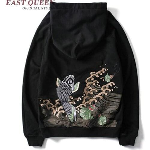 Men hoodies sweatshirts traditional chinese clothing for men oriental mens clothing Japanese style sweatshirt KK1477 H