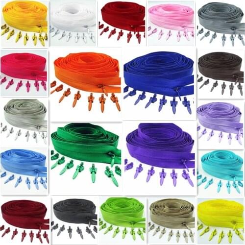 Invisible Nylon 3# Zipper 20 Meters Long Zipper 30 Auto Locking Sliders Used For Clothing Handbags