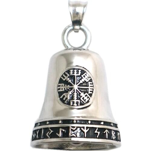 Newest Mens 316L Stainless Steel Cool Viking Style Bell Pendant