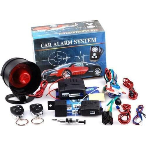 New Universal 1-Way Car Alarm Vehicle System Protection Security System Keyless Entry Siren + 2 Remote Control Burglar Alarm