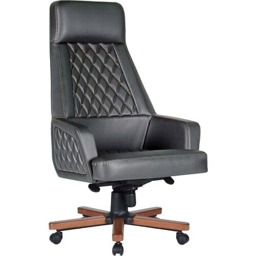 Space Office Solen Manager Chair-Wood-Black