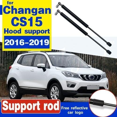 Car Front Bonnet Hood Engine Cover Lift Support Hydraulic Rod Gas Struts For Changan CS15 2016-2019 support rod holder bracket