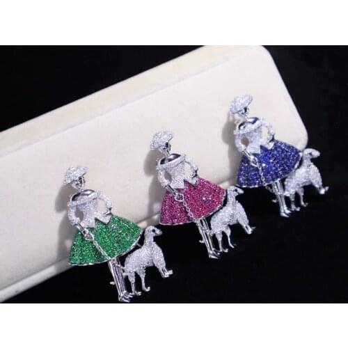 Pirmiana Brooches Girl On Clothes