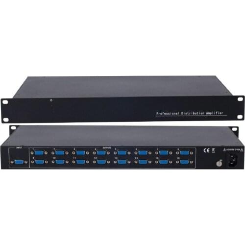 Professional 16-port VGA Splitter 1X16 Distributor VGA 1 in 16 out with 12V power supply