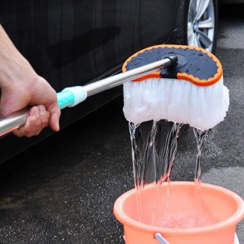 Adjustable Telescoping Brush Mop Clean Duster Brush Wiping Soft Milk Silk Mop for Household Car Window Wash Cleaning Tools