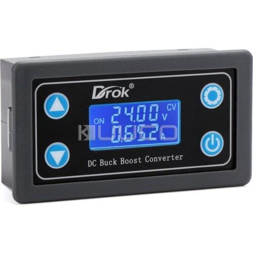 Adjustable DC Buck Boost Converter DC 5-30V to 0.5-30V Module CC CV LCD Power Supply Voltage Regulator for Solar Panel Charging
