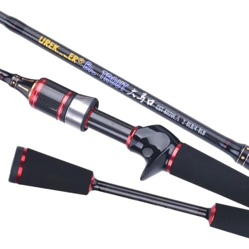 1.8m UL/L Action Trout Rod 50t High Carbon Two Tips Spinning And Casting Fishing Rod Soft Power