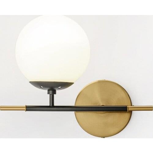 Glass wall lamp is contemporary and contracted sitting room the bedroom hotel sofa side of the head of a bed wall lamp