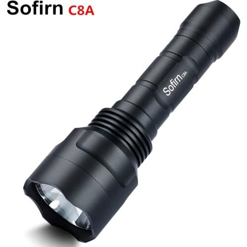 Sofirn C8A Tactical LED Flashlight 18650 Powerful Cree XPL2 1750lm High Power Torch light Lamp with 2 Groups Bike Light Camp
