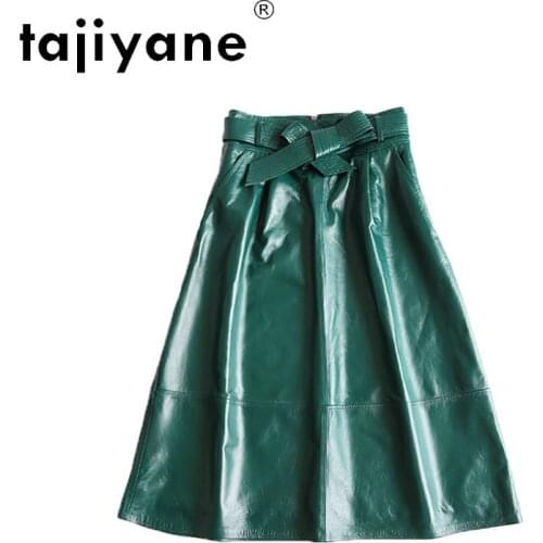 Black Real Skirt Sheepskin Long Skirts Woman Genuine Leather Skirts Womens Plus Size Pencil Skirt Femme Jupes TN2243