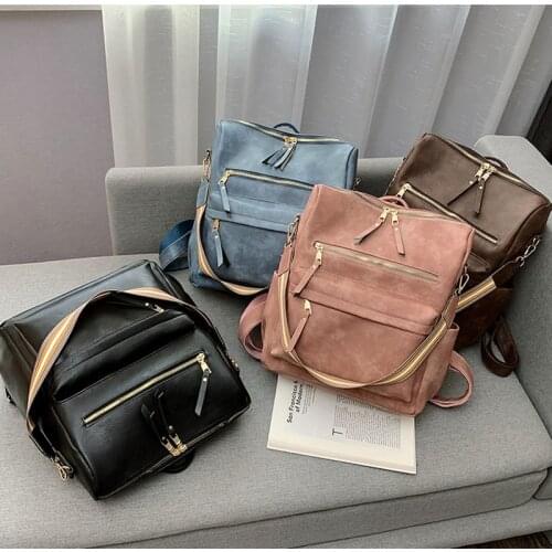 Women Backpack Large School Bags For Teenage Girls Shoulder Bag Vintage Leather Backpacks Multifunction Casual Travel Rucksack