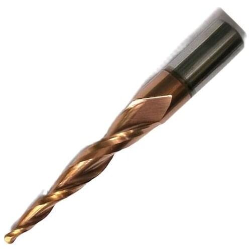 1pc R1.0*D6*30.5*50L*2F HRC55 Tungsten solid carbide Coated Tapered Ball Nose End Mill taper and cone endmills