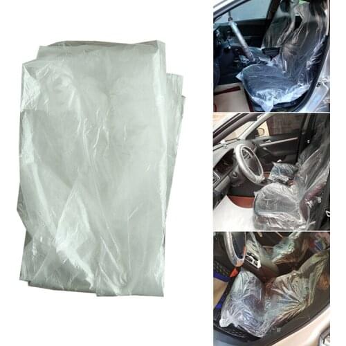 100PCS Disposable Plastic Car Van Seat Covers Vehicle Cover Valet Roll Protective High Quality New Arrival