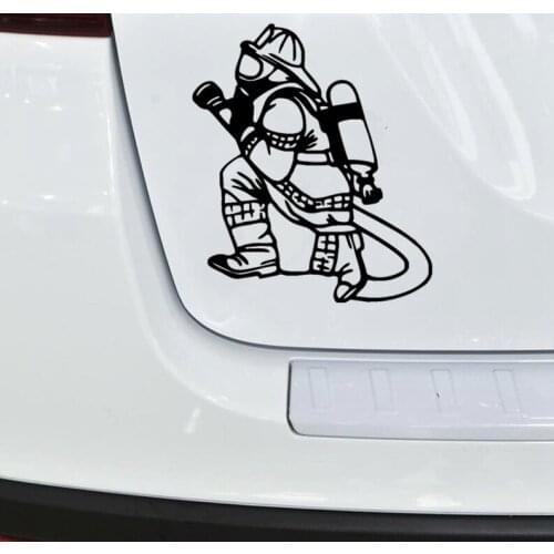 17.3*15cm car sticker fire fighter funny car stickers decals N522