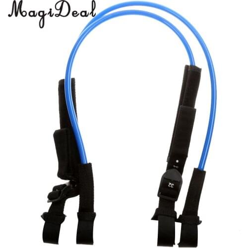MagiDeal 2Pcs TPU Adjustable Windsurfing Harness Non-Slip Line Wind Surfing Rowing Boat Water Sport Parts71-86cm Blue /Orange