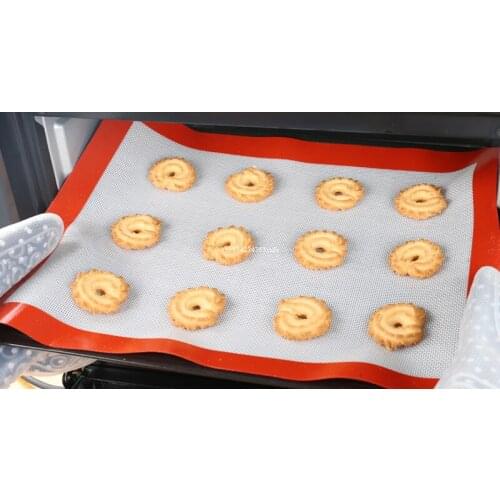 20pcs Silicone Baking Pad Baking & Pastry Tools Baking Sheet Glass Fiber Rolling Dough Mat Cake Cookie Mat Non-Stick