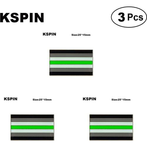 Agender Pride Flag Lapel Pin Flag badge Brooch Pins Badges 3Pcs a Lot