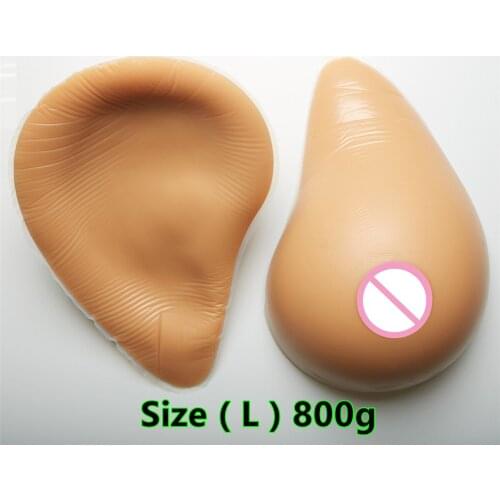 800g/pair C Cup Drag Queen Silicone Breast From Brown False Breasts Fake Boobs For Crossdresser Breast Uplift