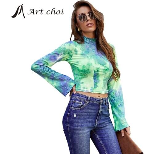 Женские базовые футболки Art choi China At AliExpress
