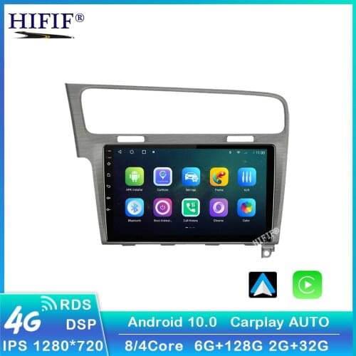 Car Radio For VW/Volkswagen/Golf 7 2 din Android 10 Autoradio Multimedia GPS DVR Camera RAM 4GB ROM 64GB Radio IPS FM