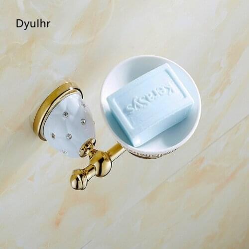 European brass soap dish, household wall-mounted soap dish, high-grade brass anodized surface soap dish, bathroom accessories